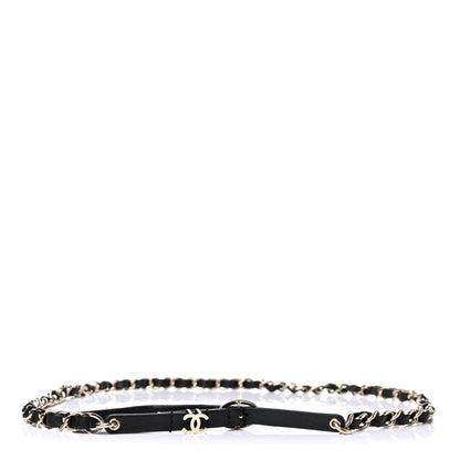 Chanel Lambskin CC Chain Belt 90 36 Black Gold 1 of 4