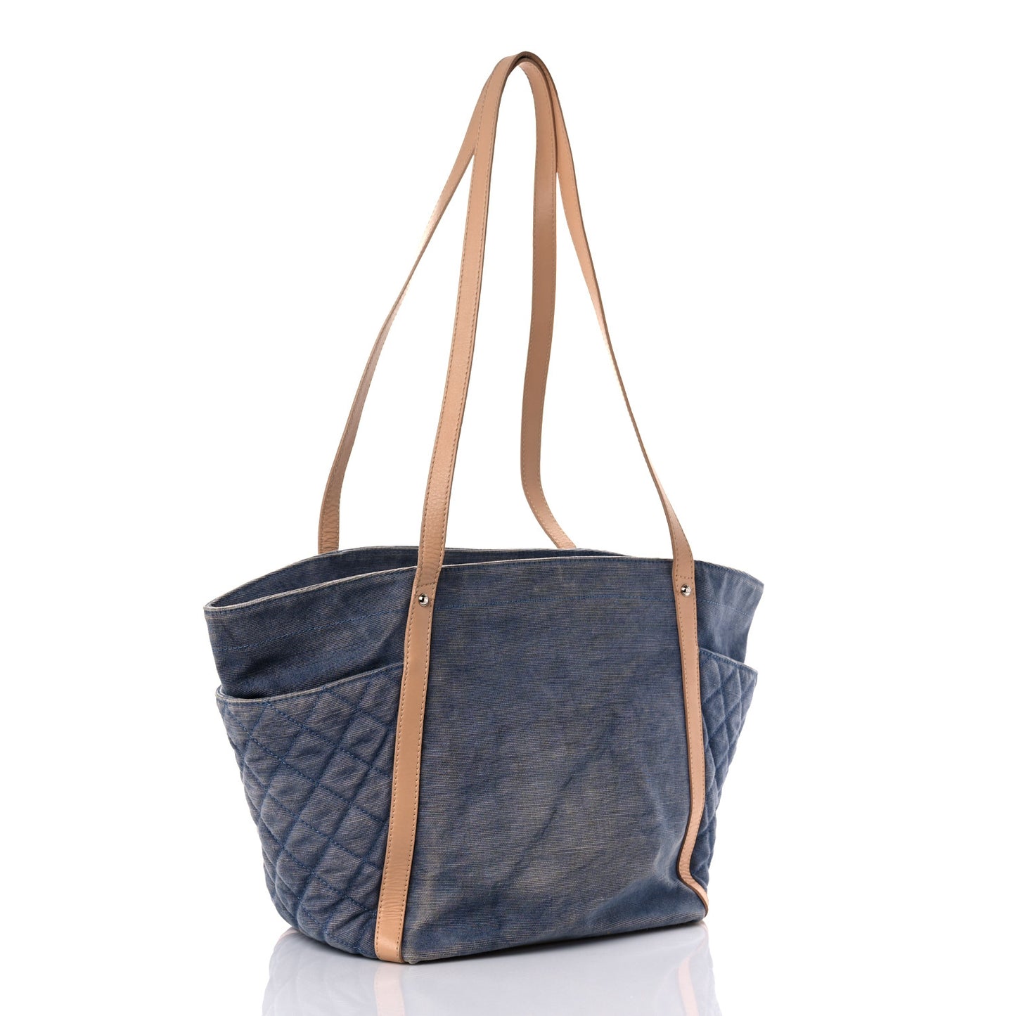 Denim CC Flower Tote Blue