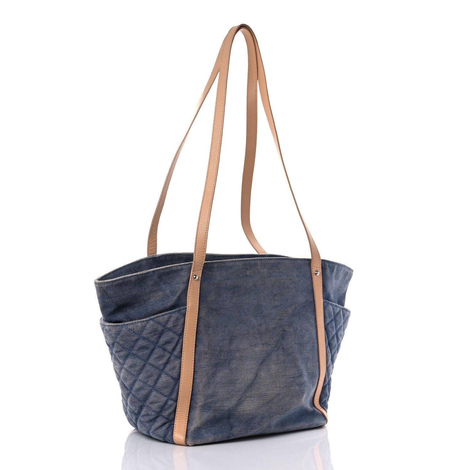Chanel Denim CC Flower Tote Blue 3 of 22