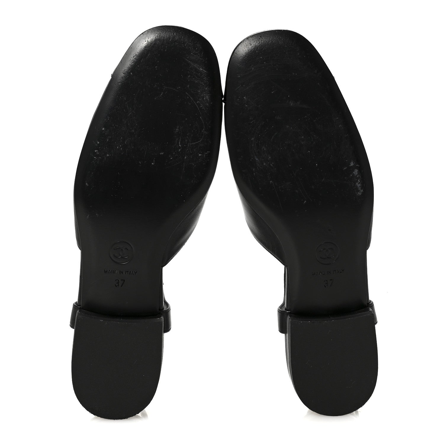 Chanel Lambskin Patent Cap Toe Crystal Enamel CC Mary Jane Slingback Flats 37 Black 6 of 10