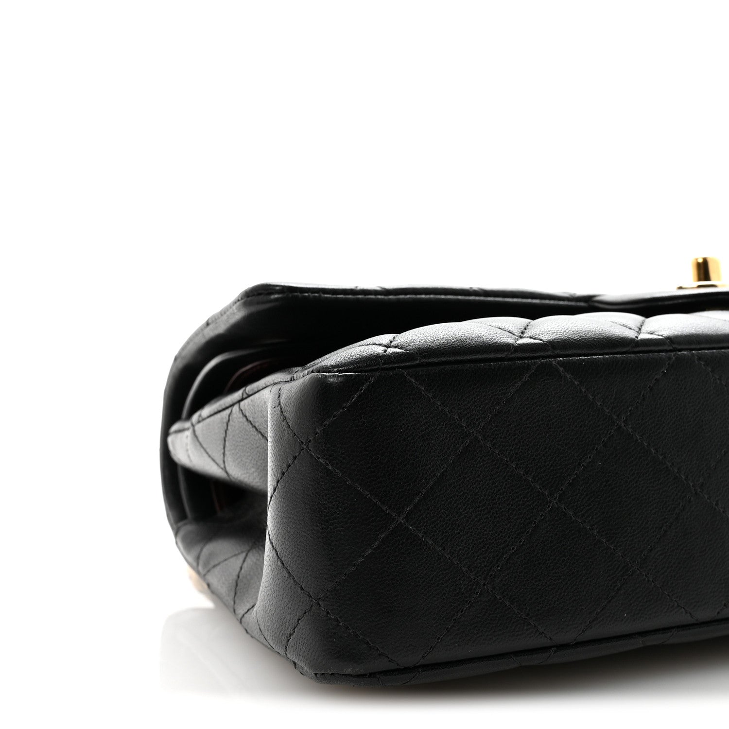 Chanel Lambskin Quilted Medium Double Flap Black 9 of 11