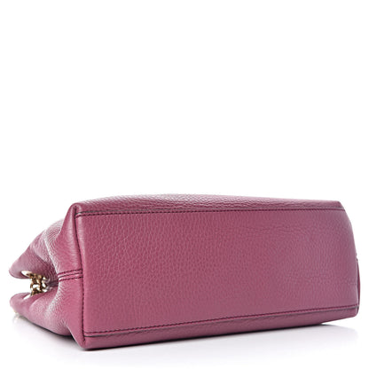 Gucci Pebbled Calfskin Small Soho Chain Shoulder Bag Peonia Flower 4 of 10