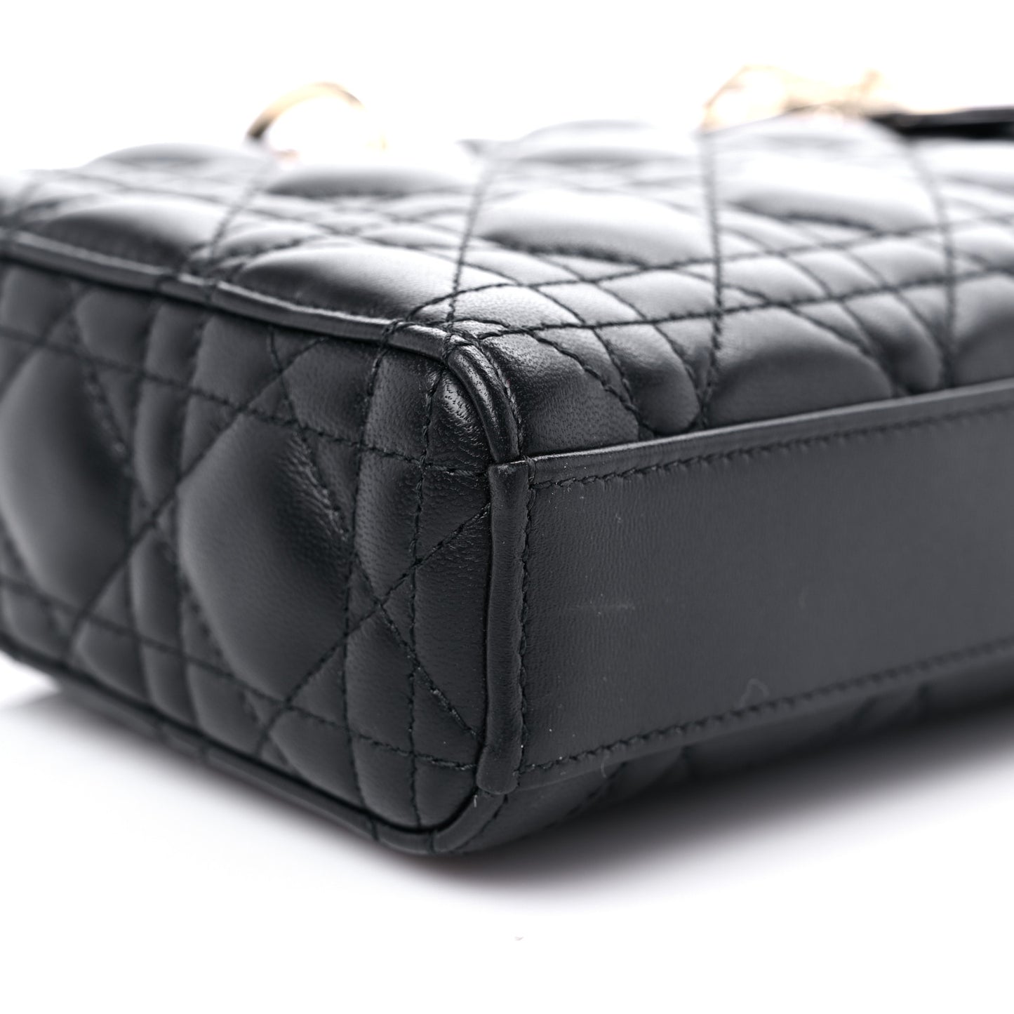 Lambskin Cannage Medium Lady D-Joy Black