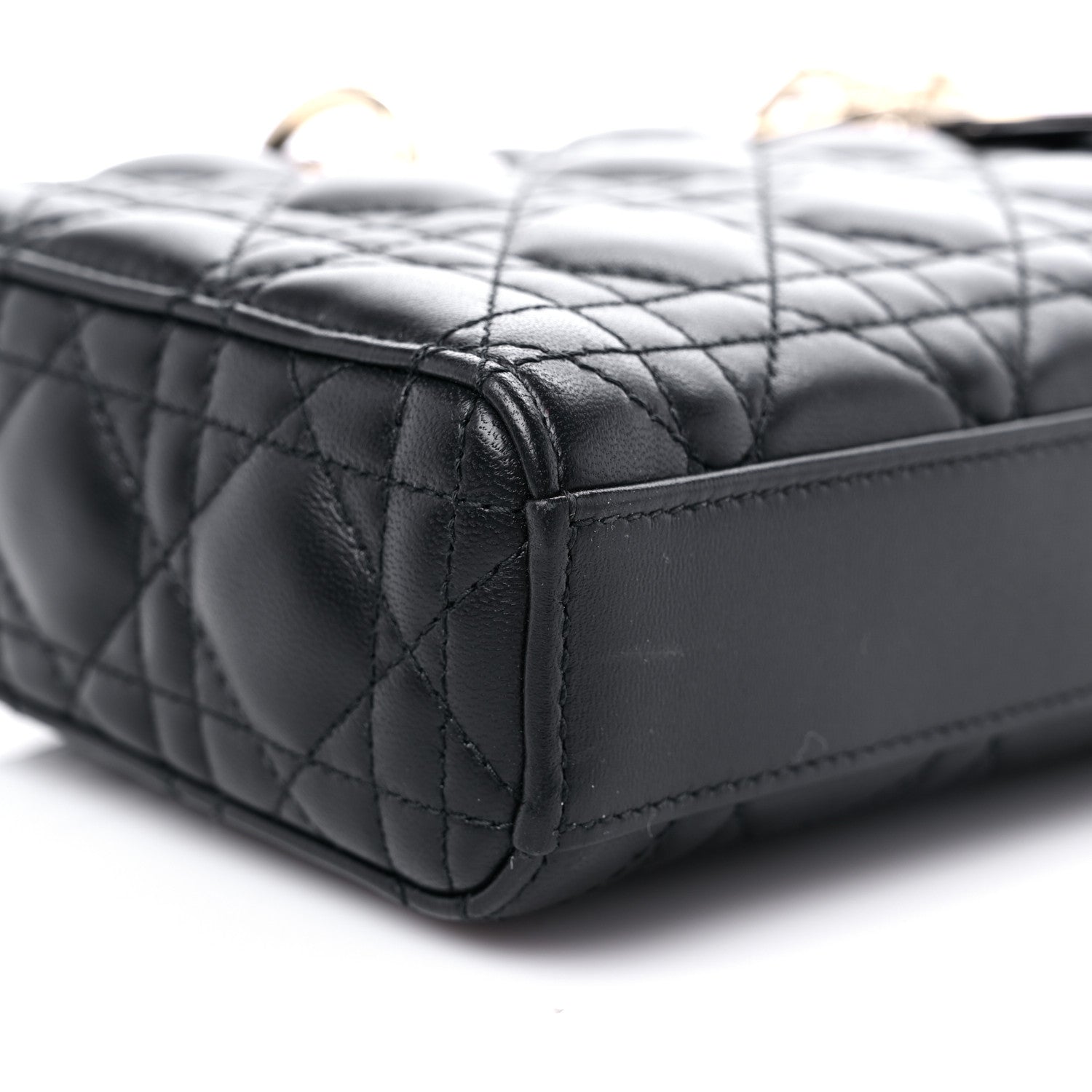 Christian Dior Lambskin Cannage Medium Lady D-Joy Black 7 of 10