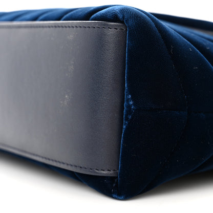 Saint Laurent Velvet Y Quilted Monogram Small Loulou Chain Satchel Medium Blue 9 of 10