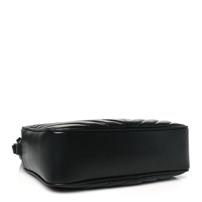 Saint Laurent Calfskin Matelasse Monogram Monochrome Lou Camera Bag Black 4 of 13