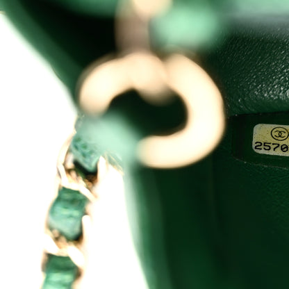 Chanel Metallic Caviar Quilted Mini Rectangular Flap Green 7 of 11