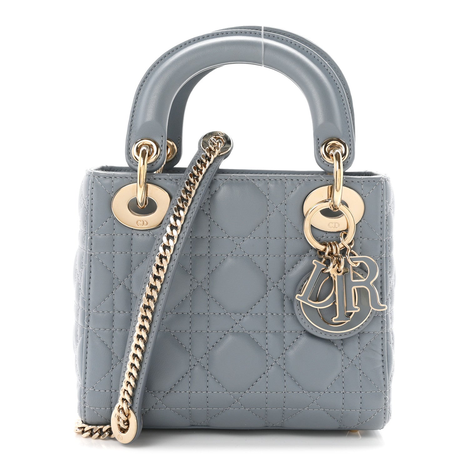 Christian Dior Lambskin Cannage Mini Lady Dior Cloud Blue 1 of 11