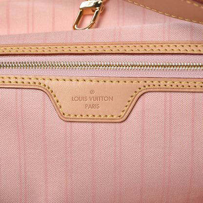 Louis Vuitton Damier Azur Delightful MM Rose Ballerine 6 of 14