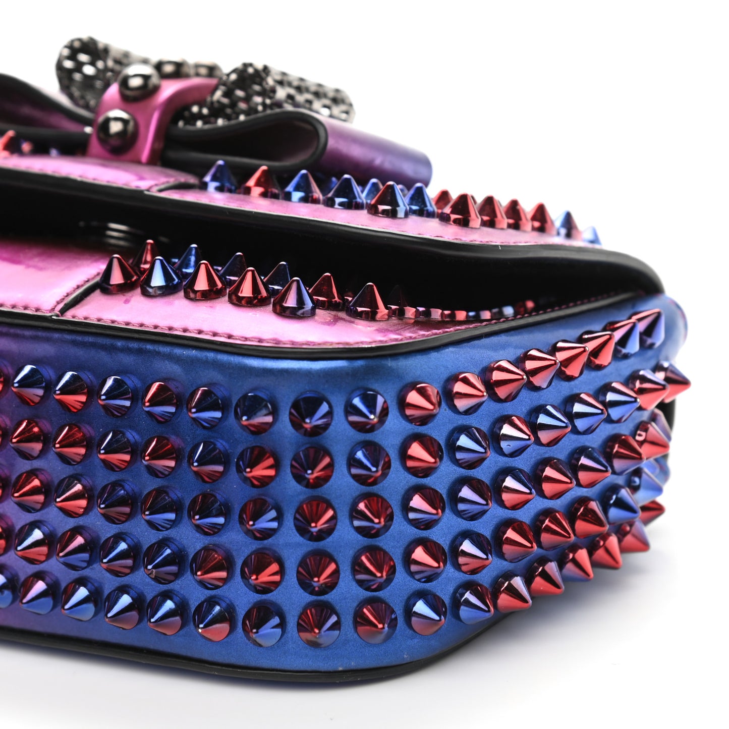 Patent Scarabe Spikes Sweety Charity Crossbody Bag Rose Digitale