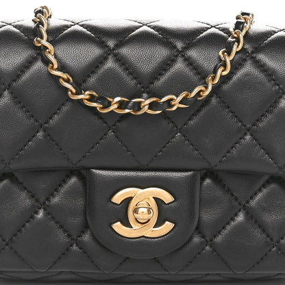 Chanel Lambskin Quilted Mini Rectangular Pearl Crush Flap Black 8 of 11