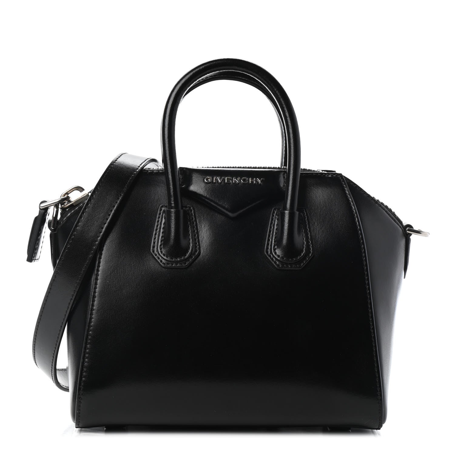 Givenchy Shiny Lord Calfskin Mini Antigona Black 1 of 9