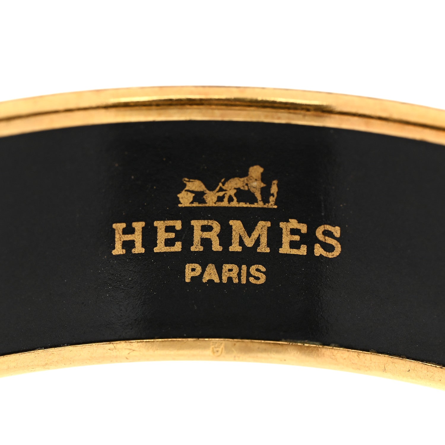 Hermes Enamel Printed Wide Snow Leopards Bracelet 65 4 of 5