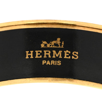 Hermes Enamel Printed Wide Snow Leopards Bracelet 65 4 of 5