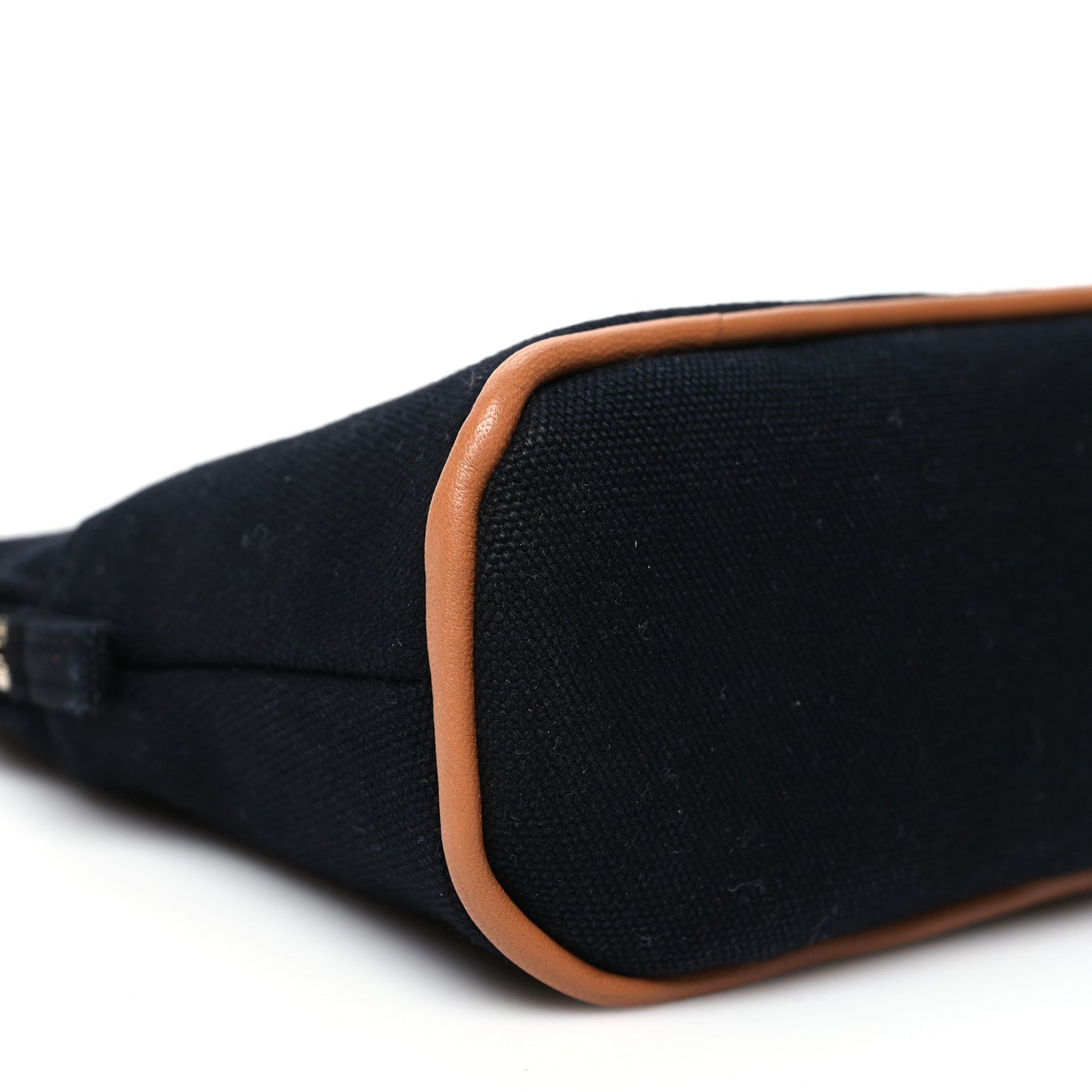 Cotton Canvas Mini Bolide Travel Cosmetic Pouch Black