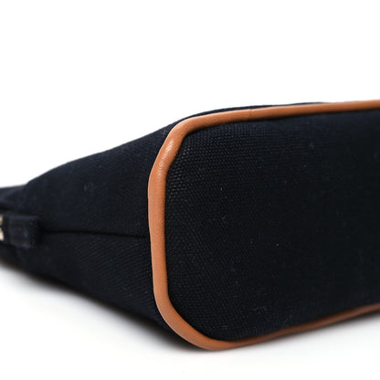 Hermes Cotton Canvas Mini Bolide Travel Cosmetic Pouch Black 8 of 10