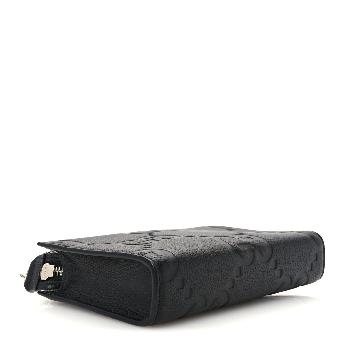 Gucci Piuma Calfskin Jumbo GG Embossed Medium Messenger Bag Black 4 of 10