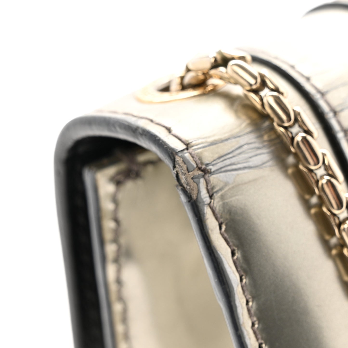 Metallic Serpenti Forever Small Shoulder Bag Silver