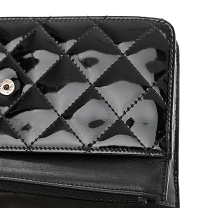Chanel Patent Quilted Wallet On Chain WOC Black 13 of 16