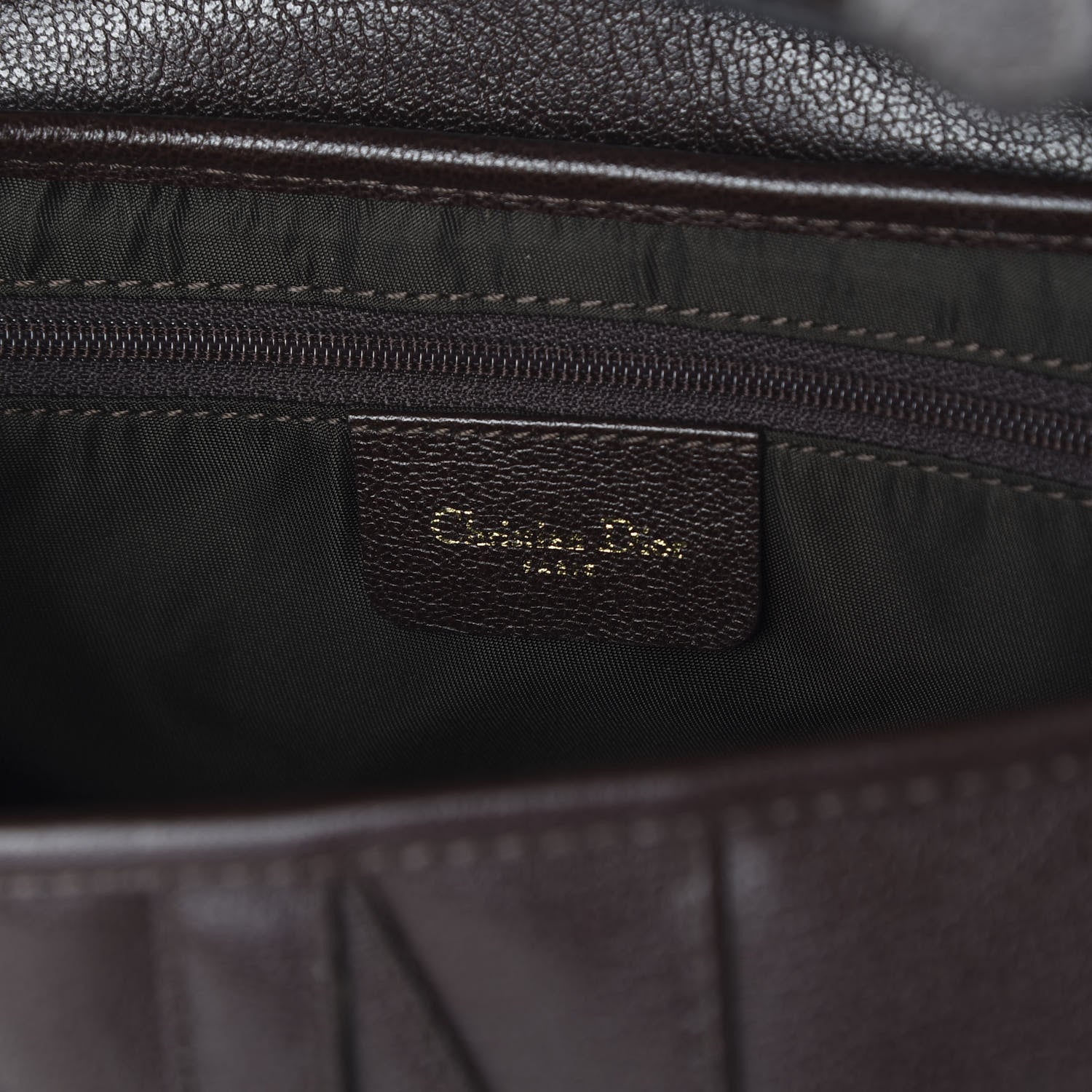 Christian Dior Calfskin Saddle Bag Brown 7 of 9