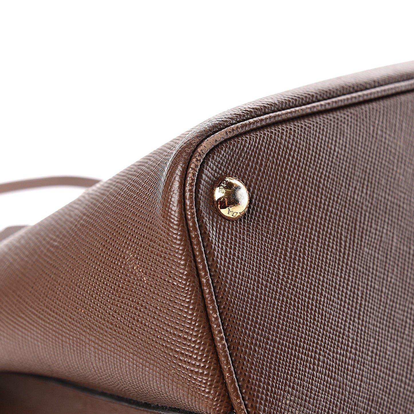 Saffiano Cuir Large Double Bag Cacao