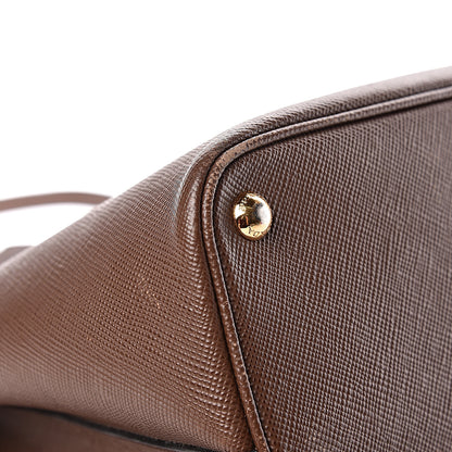 Prada Saffiano Cuir Large Double Bag Cacao 15 of 24
