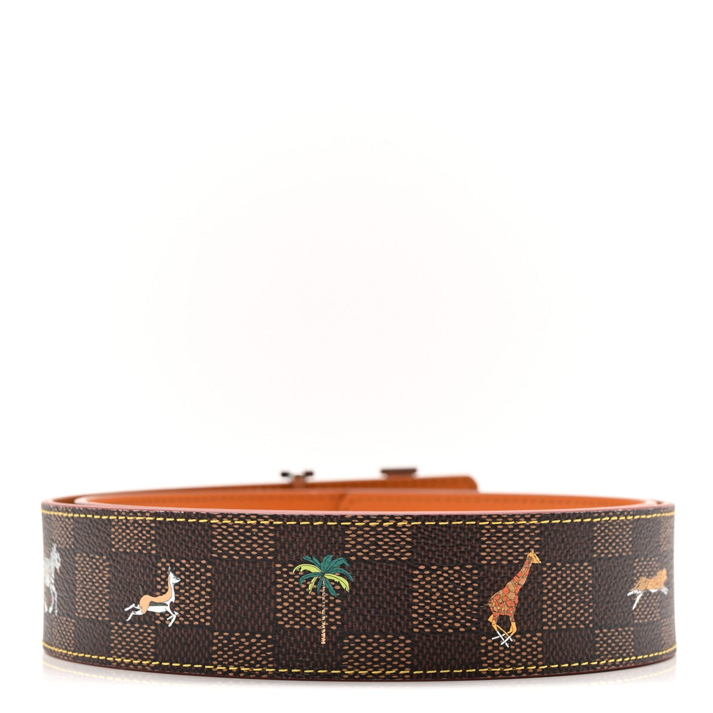 LV x The Darjeling Limited Monogram 40mm LV Initiales Reversible Belt 90 36 Brown Camel