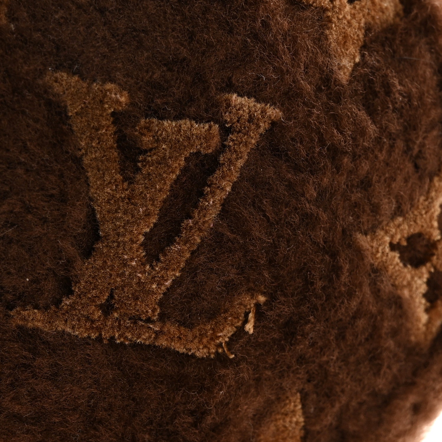 Louis Vuitton Shearling LV Paw Key Holder Bag Charm Brown 5 of 6