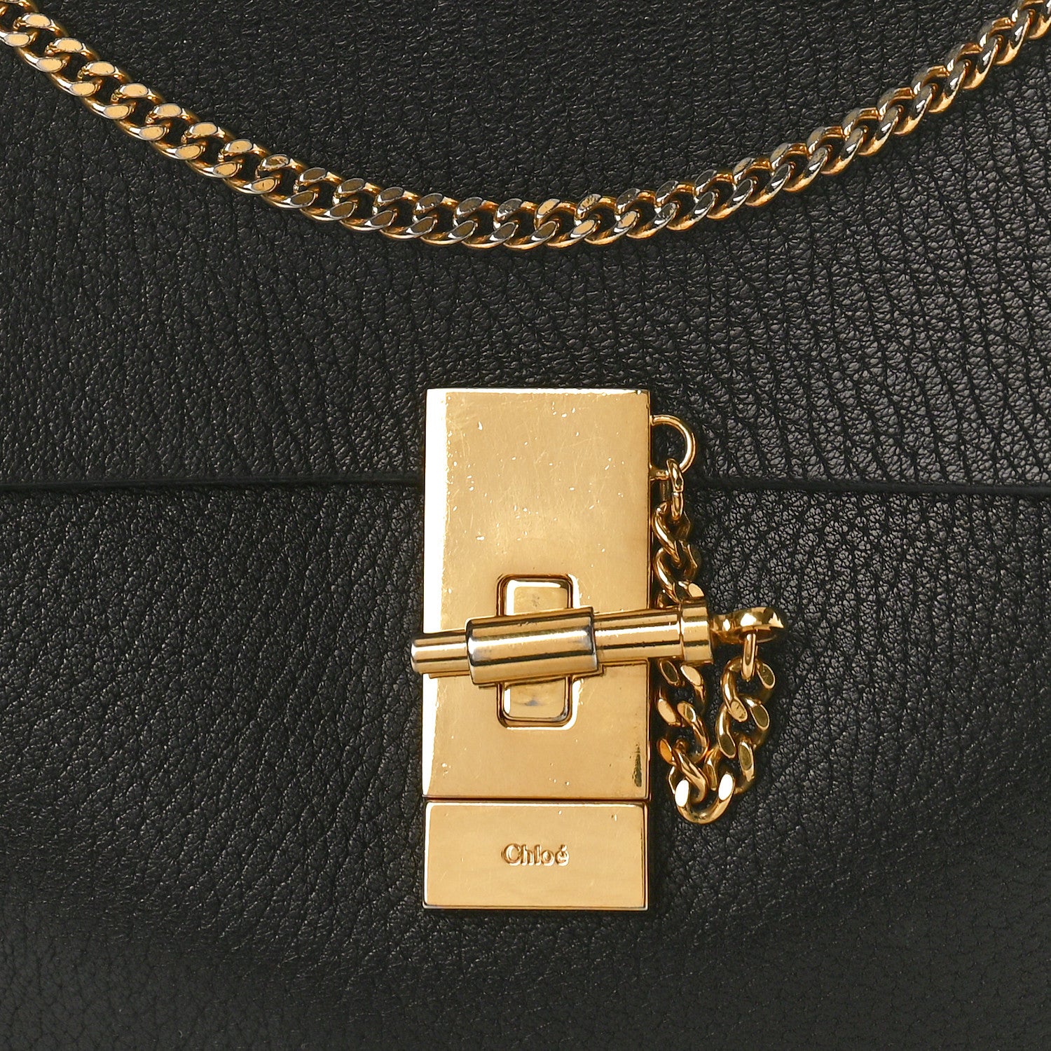 Chloe Grained Lambskin Drew Shoulder Bag Black 7 of 9