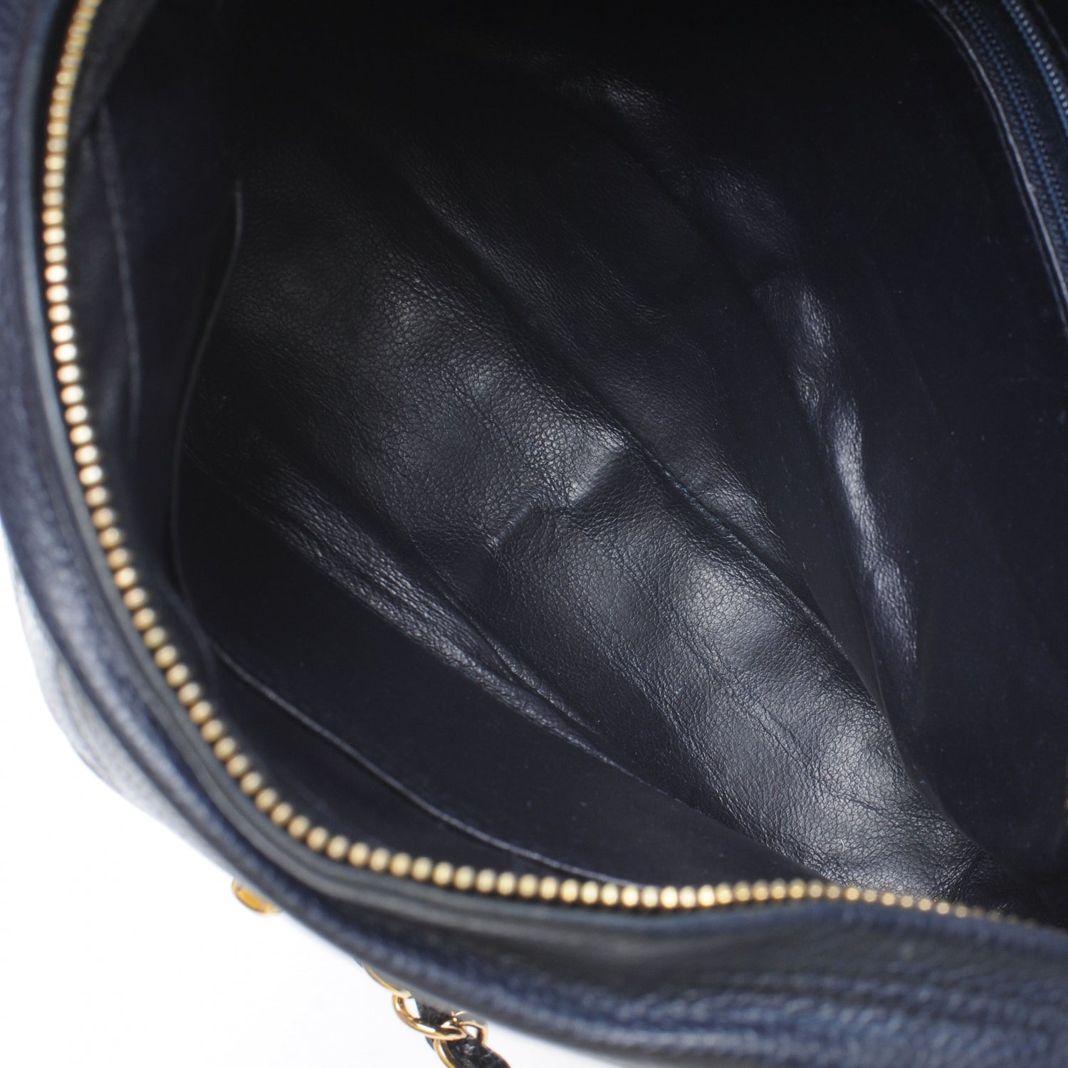 Chanel Caviar Quilted CC Shoulder Bag Navy 7 of 7