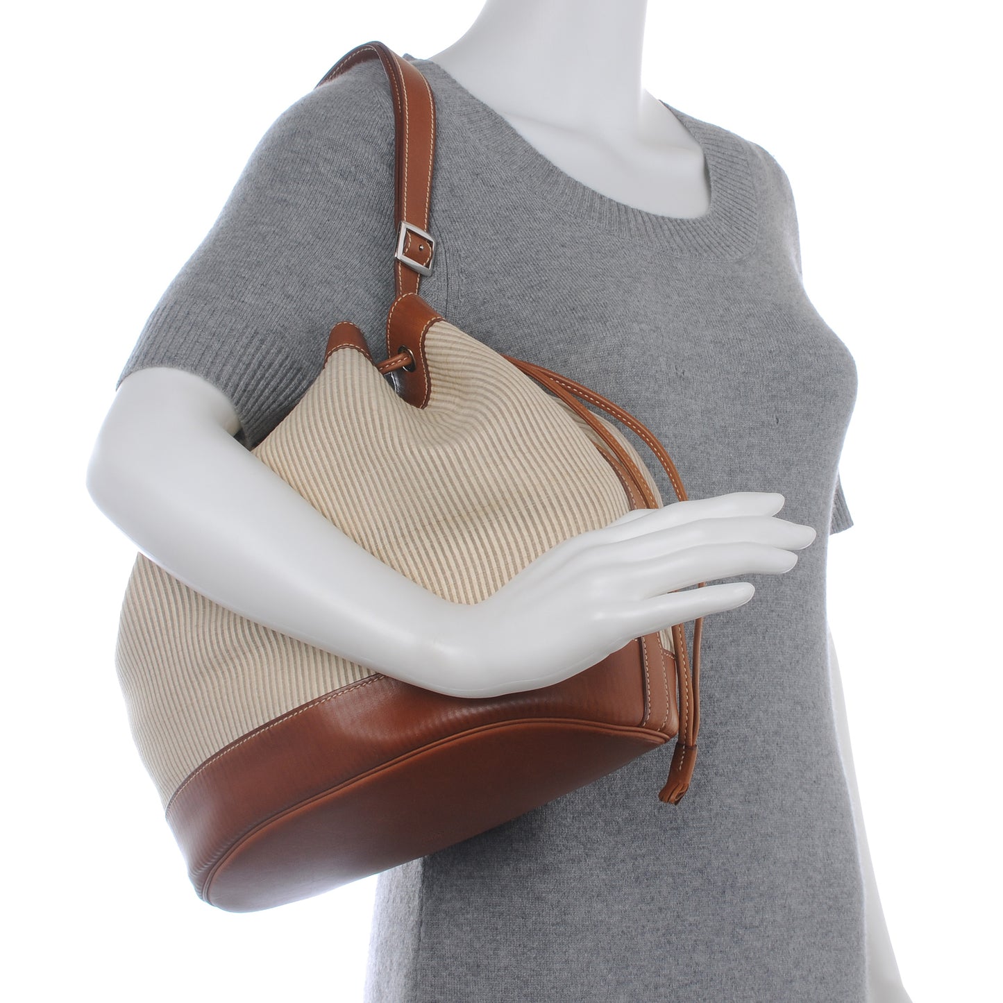 Crinoline and Natural Barenia Market Bag