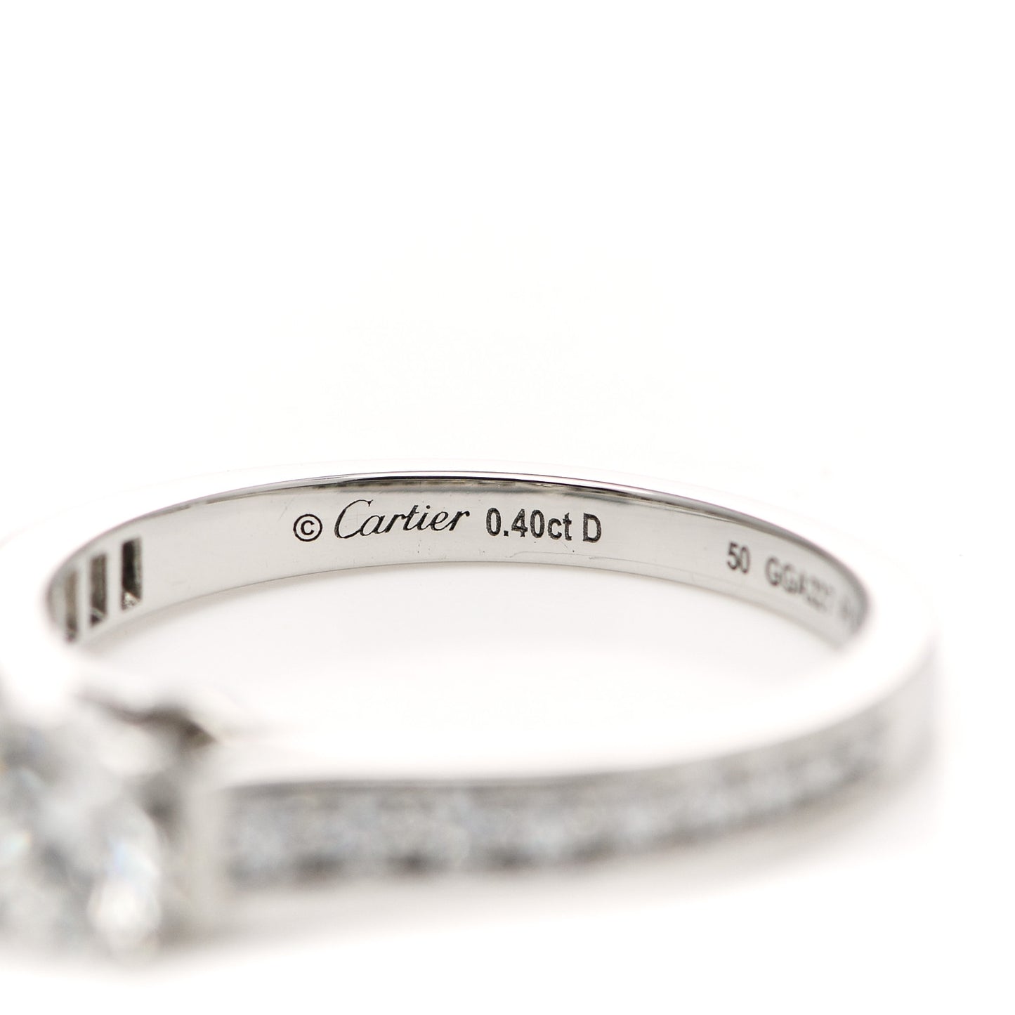 Platinum Diamond .40ct Solitaire 1895 Engagement Ring 50 5.25