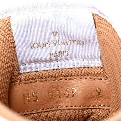 Louis Vuitton Calfskin Monogram Mens Rivoli High Top Sneakers 9 Blue 9 of 9
