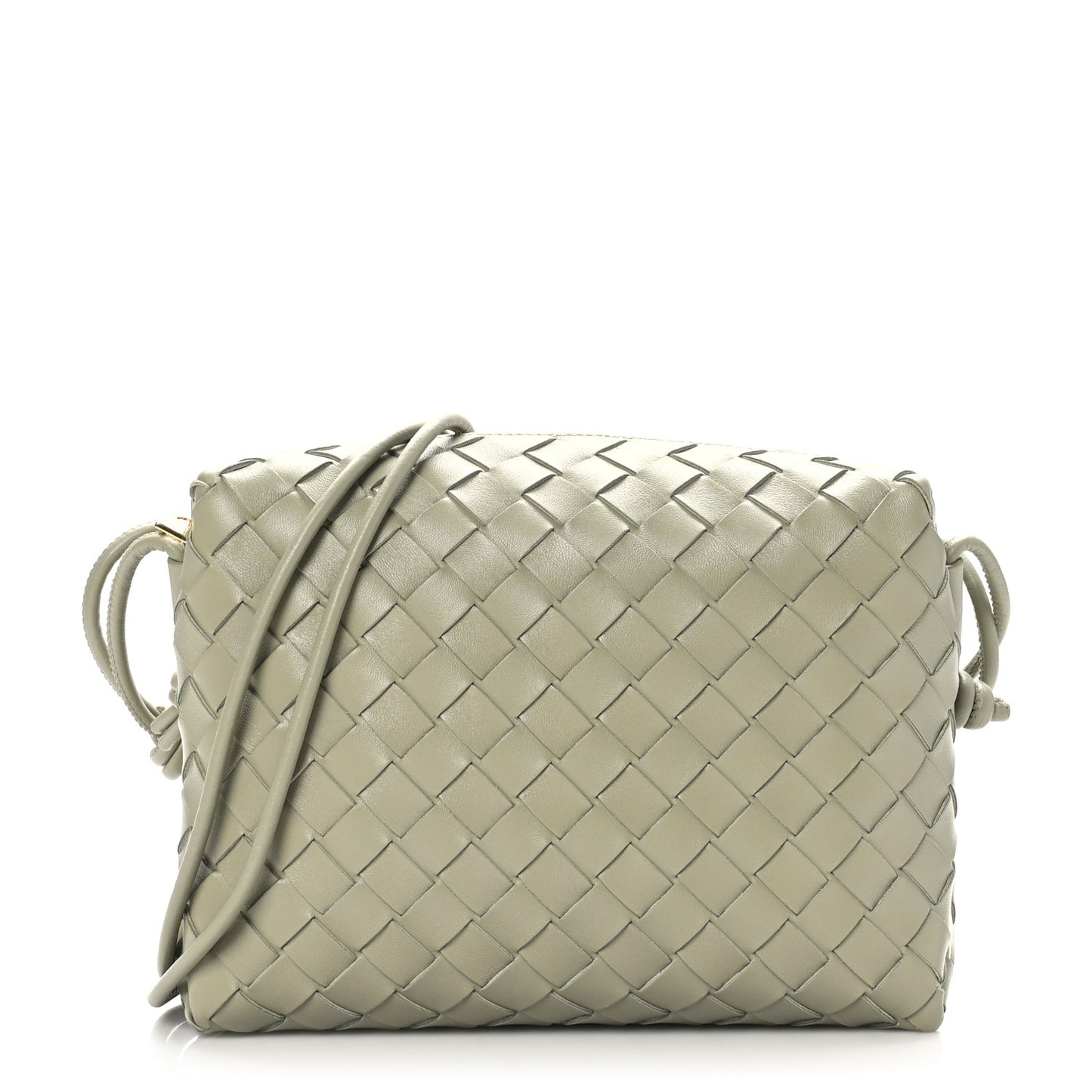 Nappa Intrecciato Small Loop Camera Bag Travertine