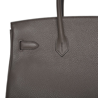 Hermes Taurillon Clemence Birkin 35 Etain 32 of 41