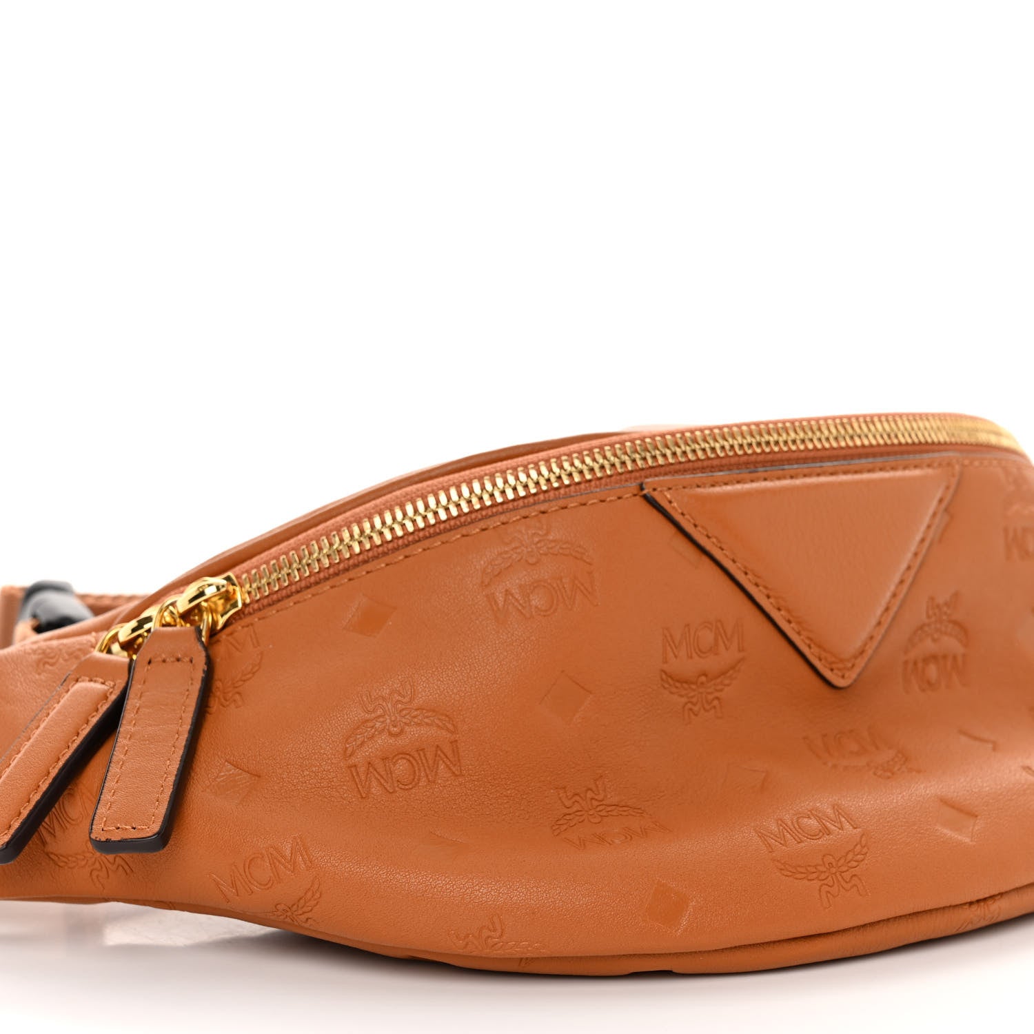 MCM Calfskin Ottomar Monogram Fursten Belt Bag Cognac 9 of 10