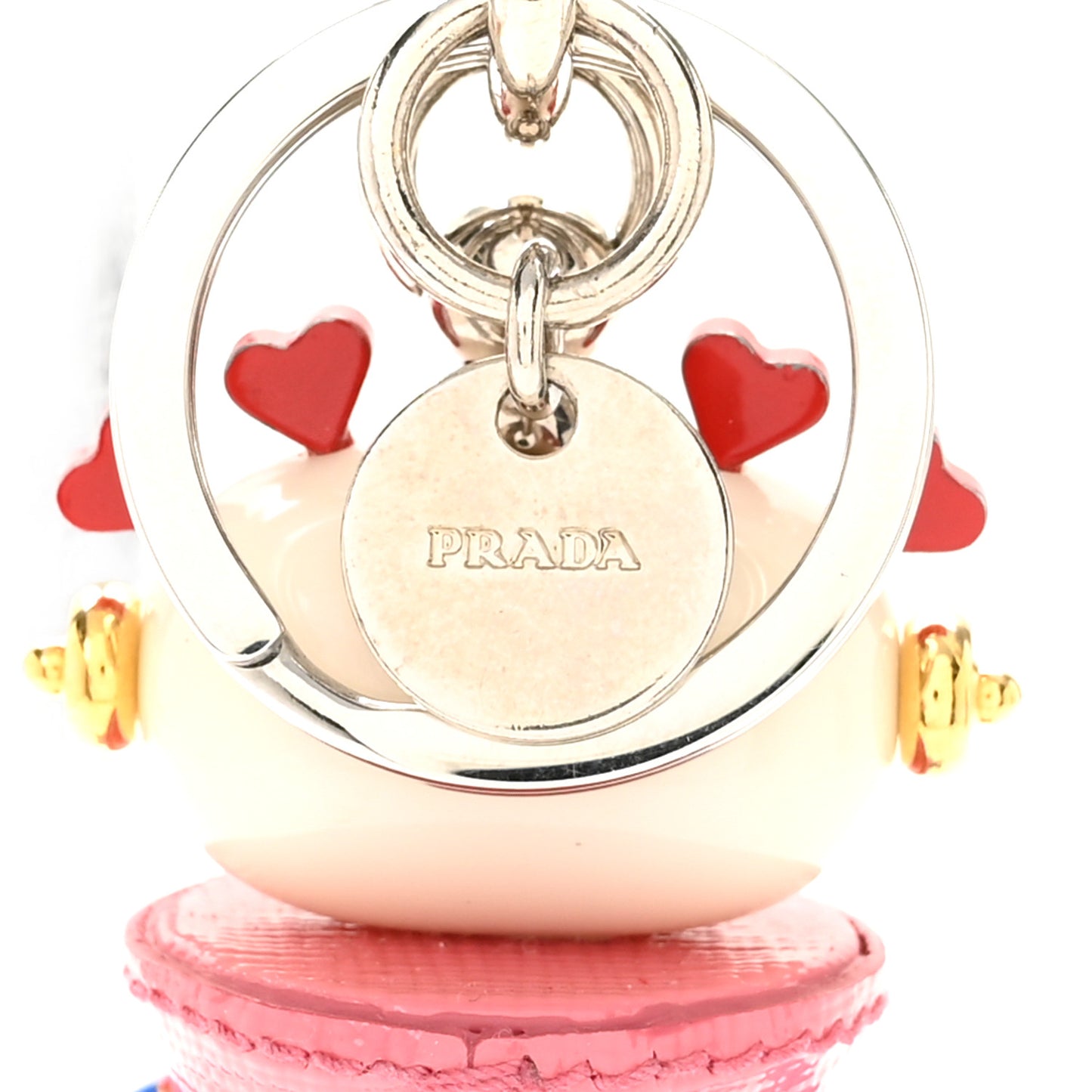 Saffiano Giulietta Robot Trick Keychain Begonia