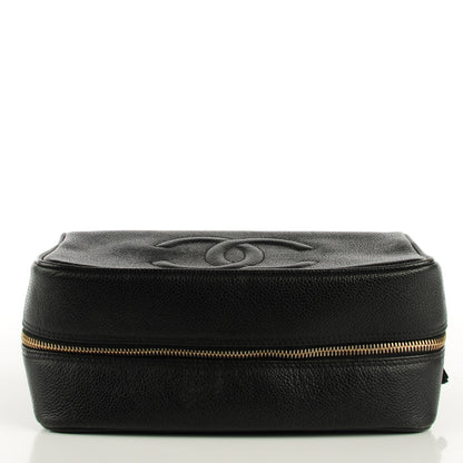 Chanel Caviar CC Large Cosmetic Case Black 11 of 13