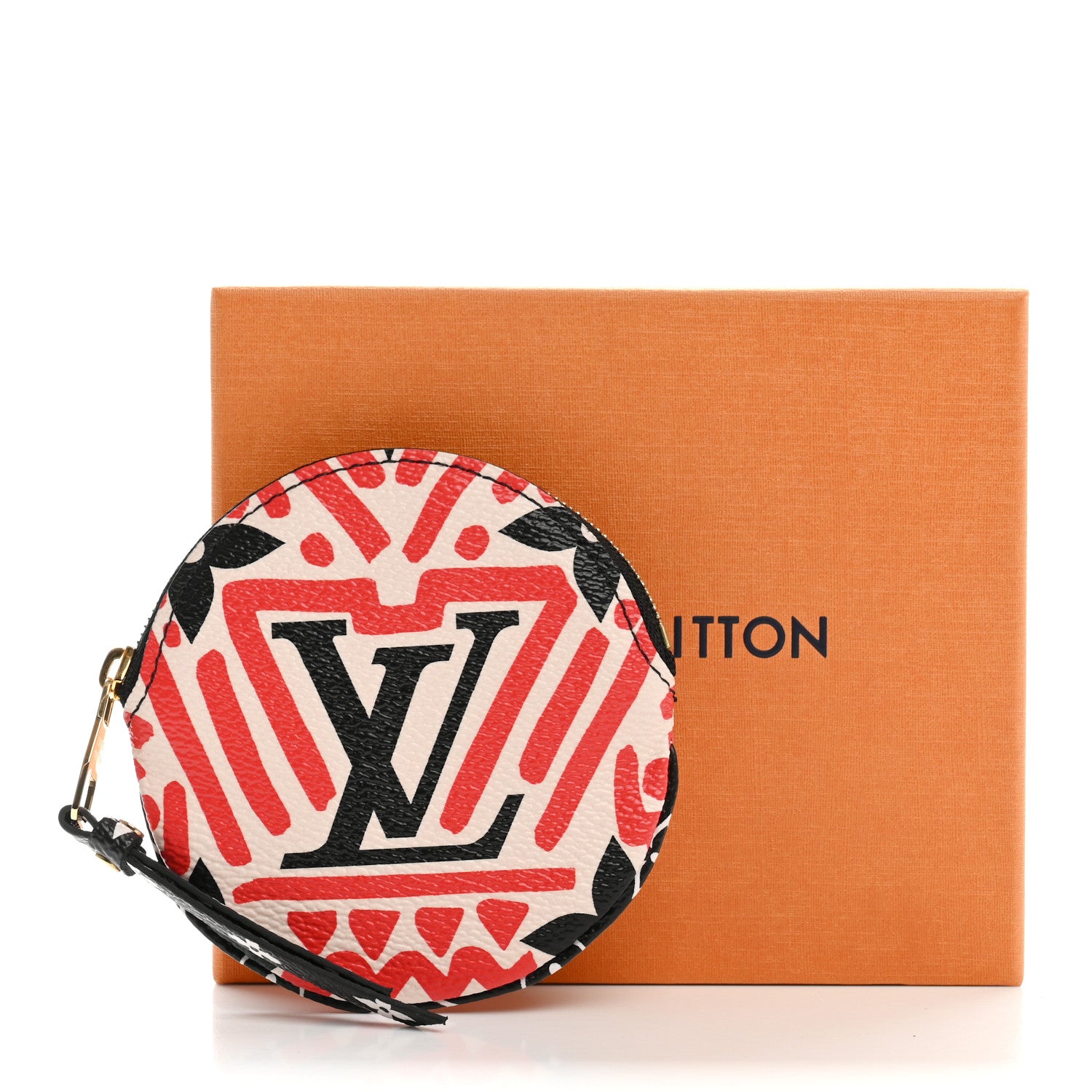 Louis Vuitton Monogram Giant Crafty Round Coin Purse Creme Rouge 8 of 8