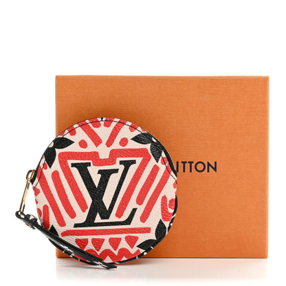 Louis Vuitton Monogram Giant Crafty Round Coin Purse Creme Rouge 8 of 8