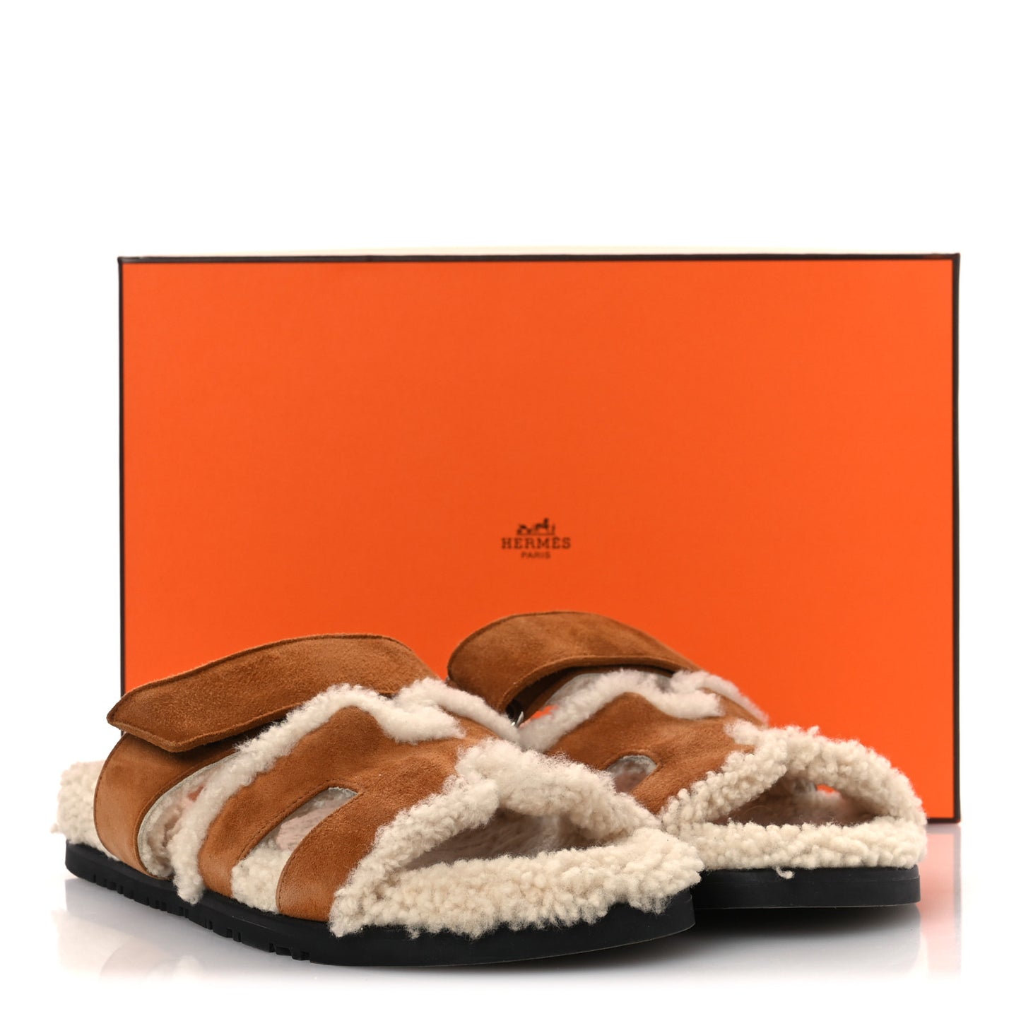 Suede Goatskin Woolskin Womens Chypre Sandals 37.5 Naturel Ecru