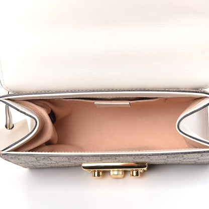 Gucci GG Supreme Monogram Studded Small Padlock Shoulder Bag White 5 of 16