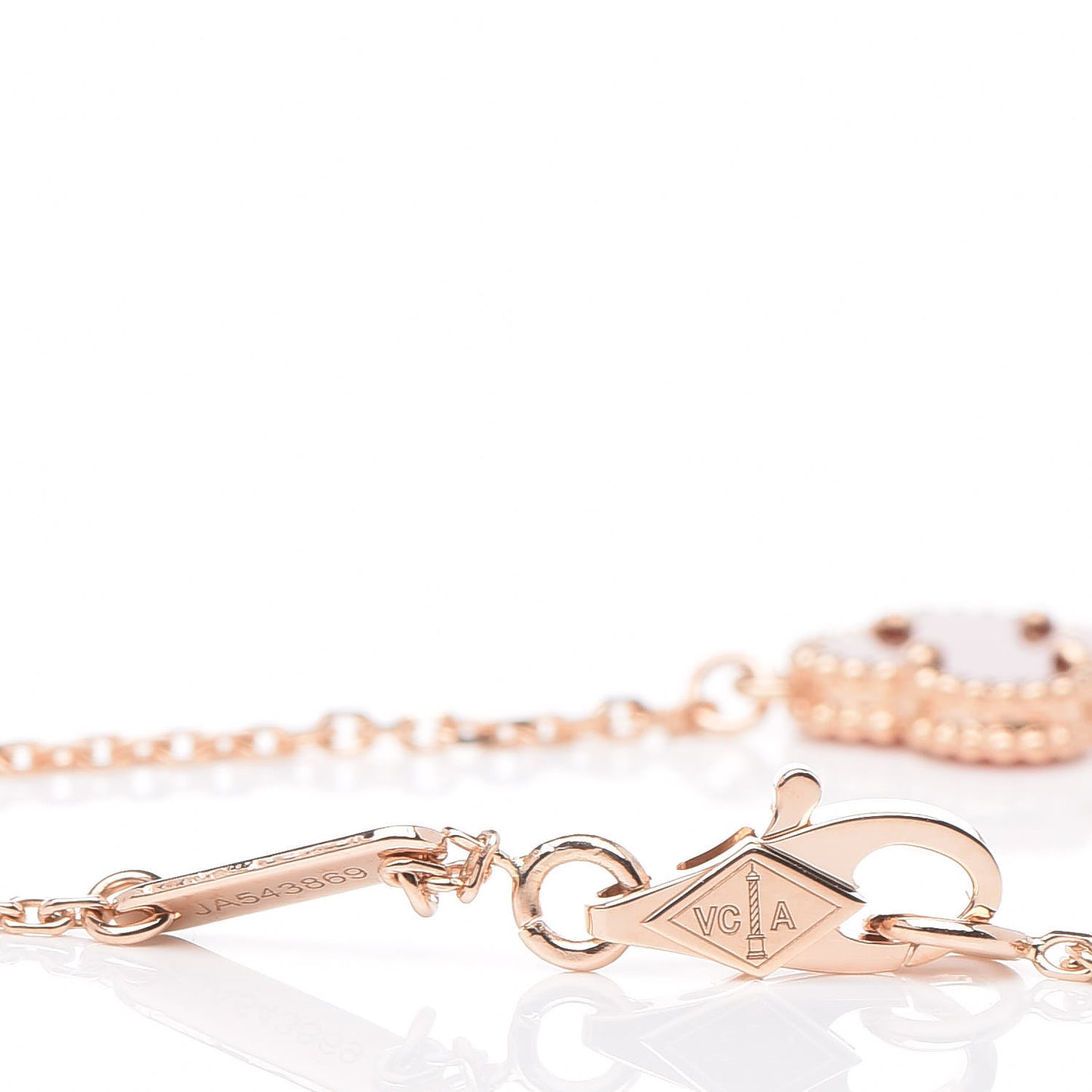 18K Rose Gold Carnelian Sweet Alhambra Bracelet