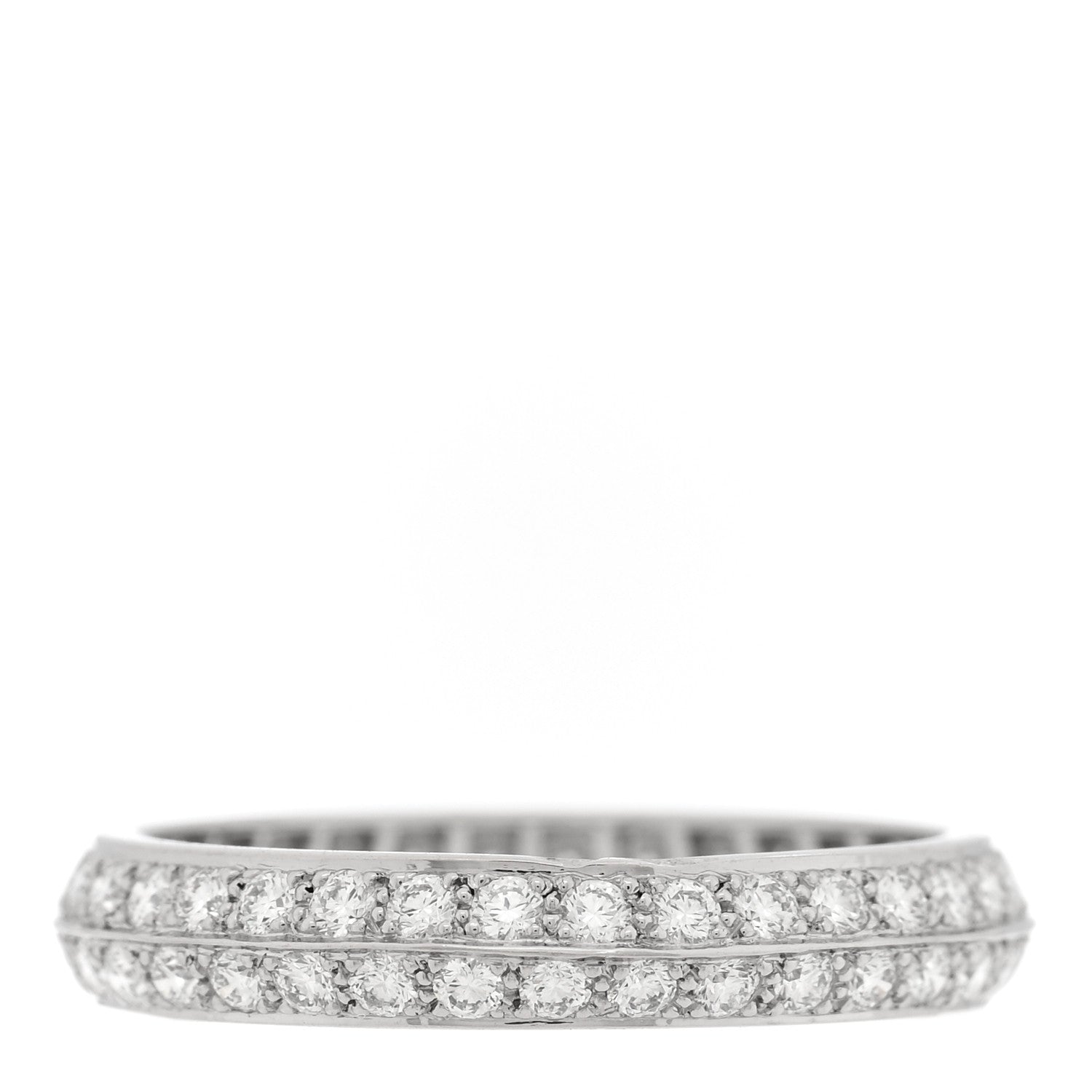 Van Cleef & Arpels Platinum Diamond Couture Wedding Band Ring 52 6 3 of 6