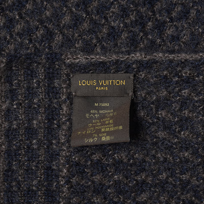 Louis Vuitton Mohair Wool Eleonor Scarf Black 4 of 4