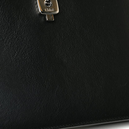 Chloe Suede Calfskin Small Faye Top Handle Bag Black 14 of 16