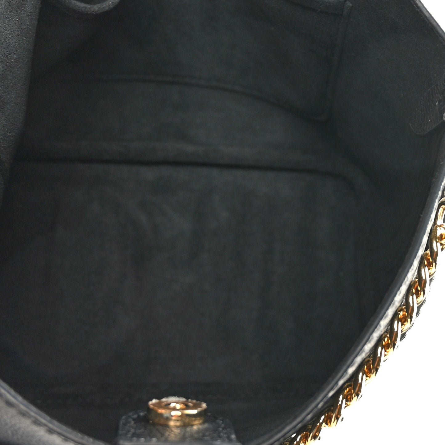Calfskin Lock and Walk Bucket Black