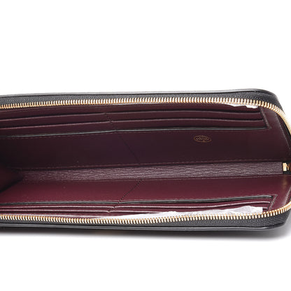 Mulberry Cross Grain Calfskin Long Part Zip Wallet Black 6 of 9