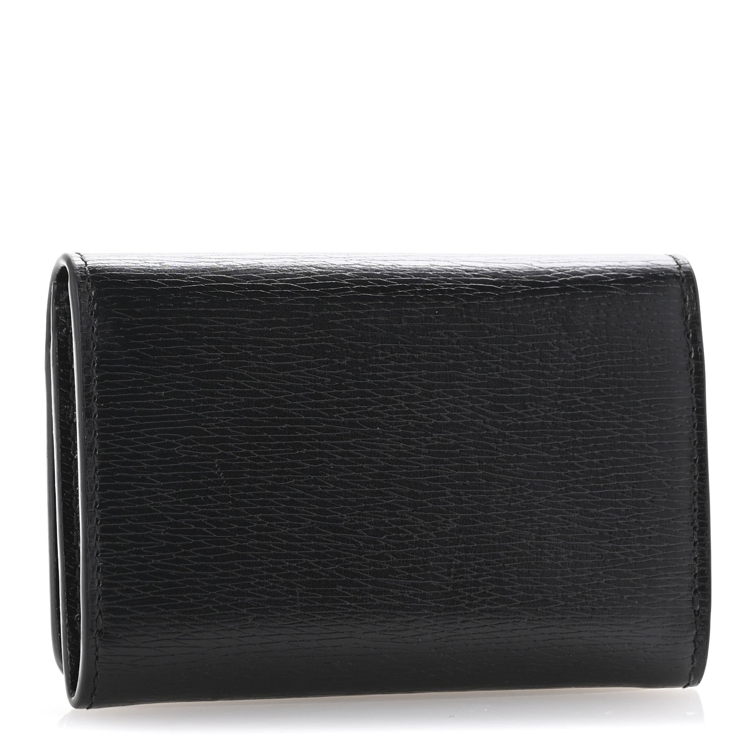 Gucci Azalea Calfskin Script Card Case Black 3 of 10