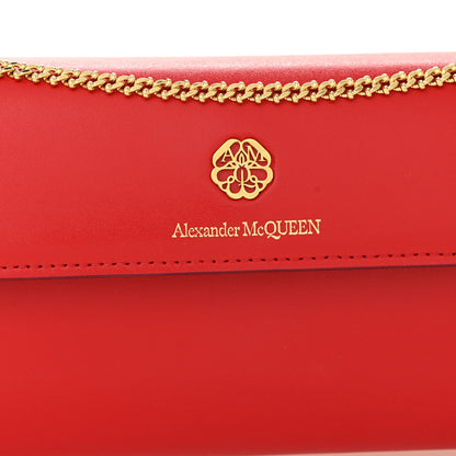 Alexander McQueen Calfskin Wallet on Chain Red 7 of 11